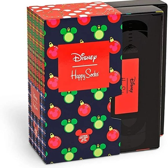 Happy Socks 4-Pack Disney Holiday Gift Set - Men's/Women's : US Sock Size 9-11 - Picture 1 of 5